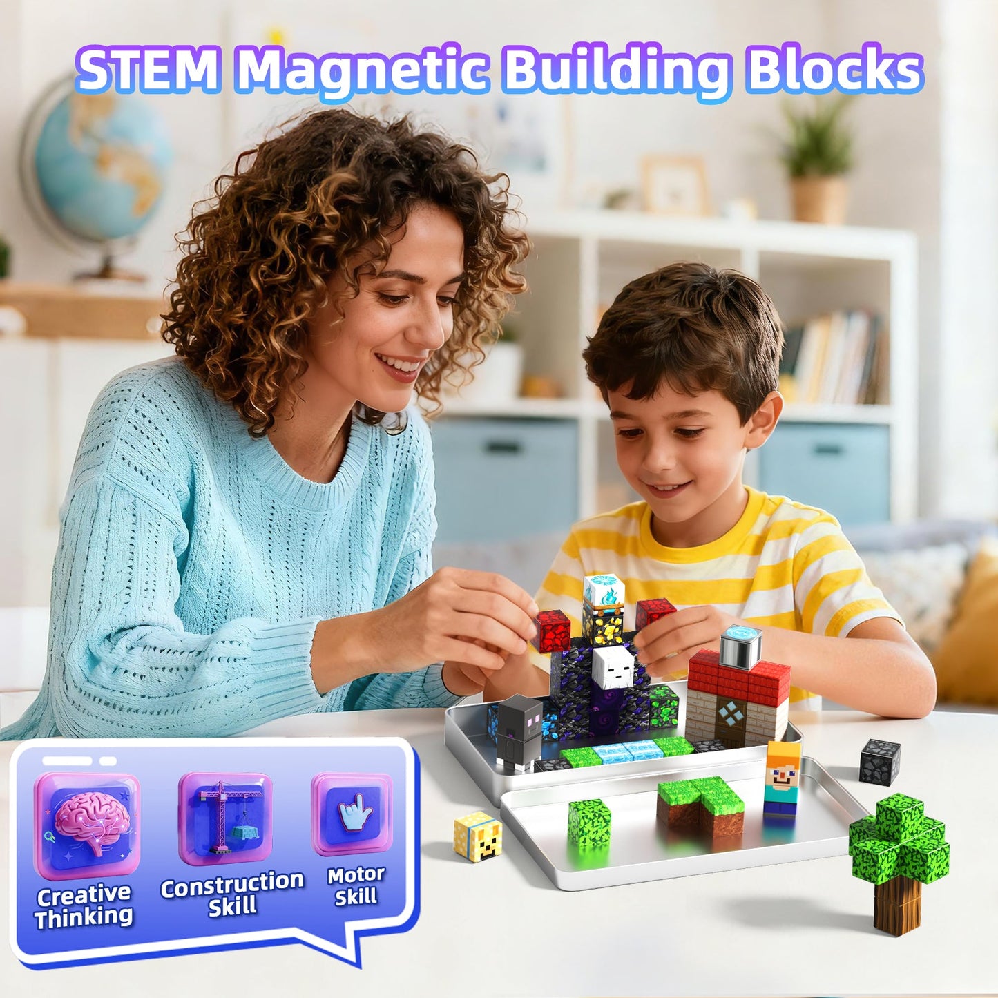 Magtribe™【Magic x Forest】Magnetic Building Blocks | 45 PCS | 0.8" | Portable