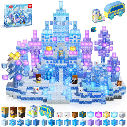 Magtribe™【Ice Valley】Magnetic Building Blocks | 200 PCS | 0.8" | Glowing