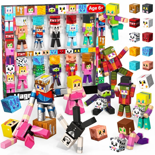 Magtribe™【Mini Tale】Magnetic Building Blocks | 10 PCS | 2.25" | Littleman