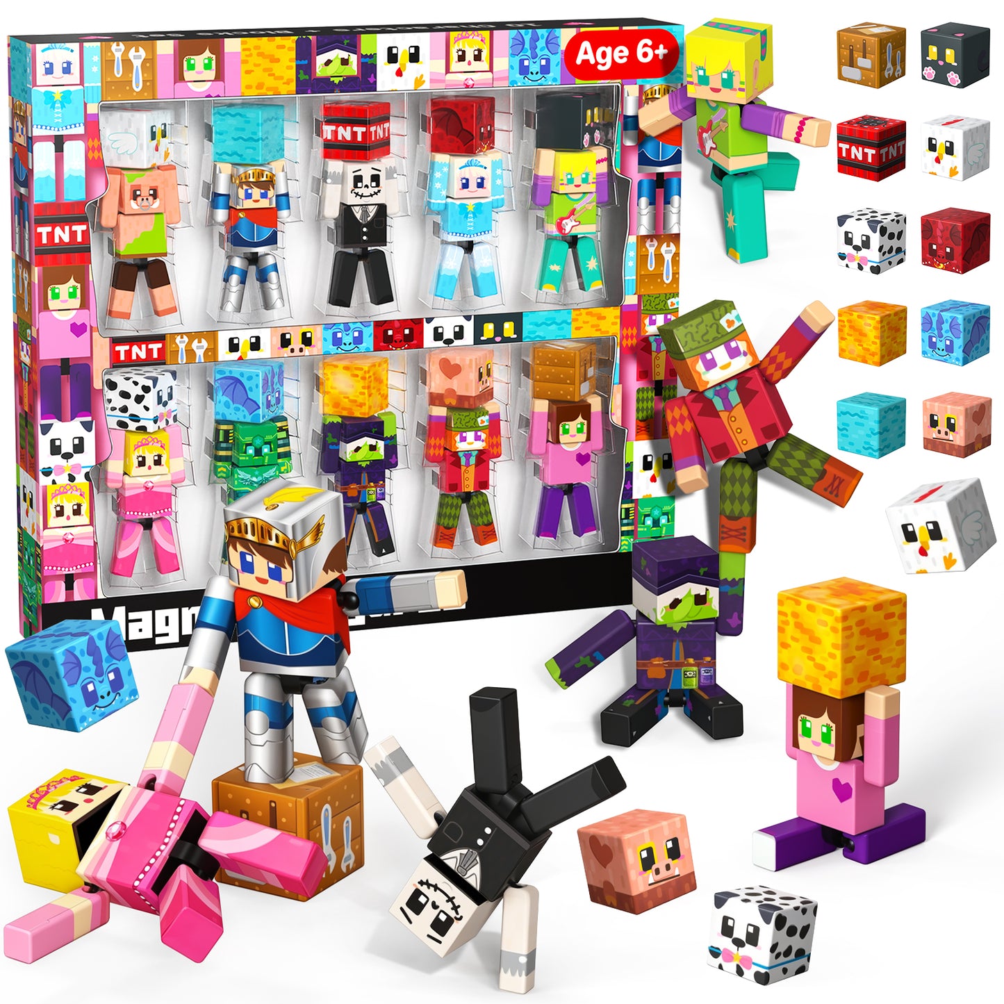 Magtribe™【Mini Tale】Magnetic Building Blocks | 10 PCS | 2.25" | Littleman