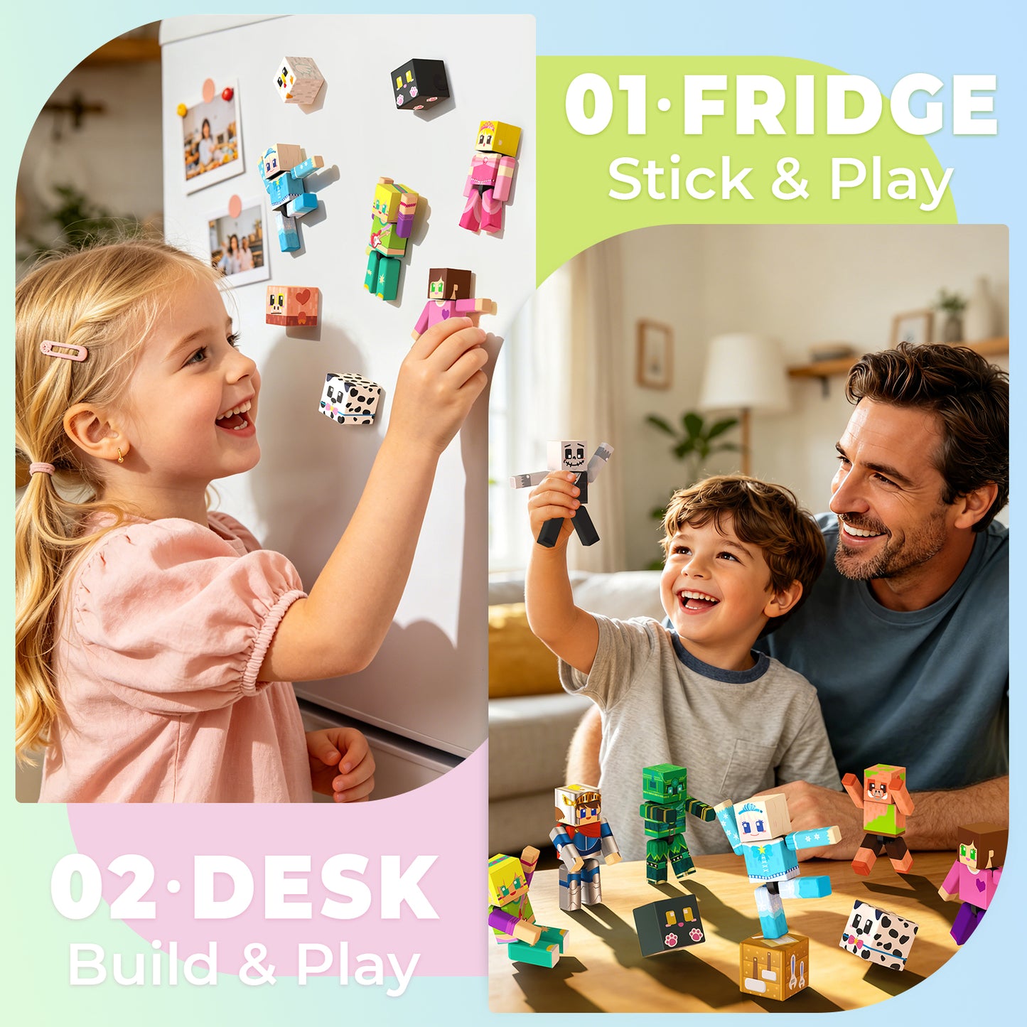 Magtribe™【Mini Tale】Magnetic Building Blocks | 10 PCS | 2.25" | Littleman